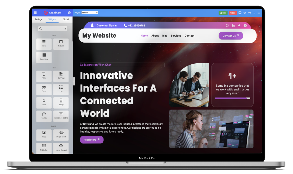 Actiefhost Website Builder